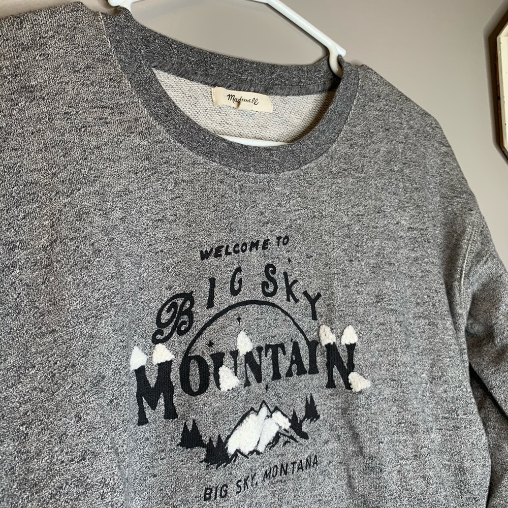 Madewell Big Sky Montana Cropped sweatshirt small